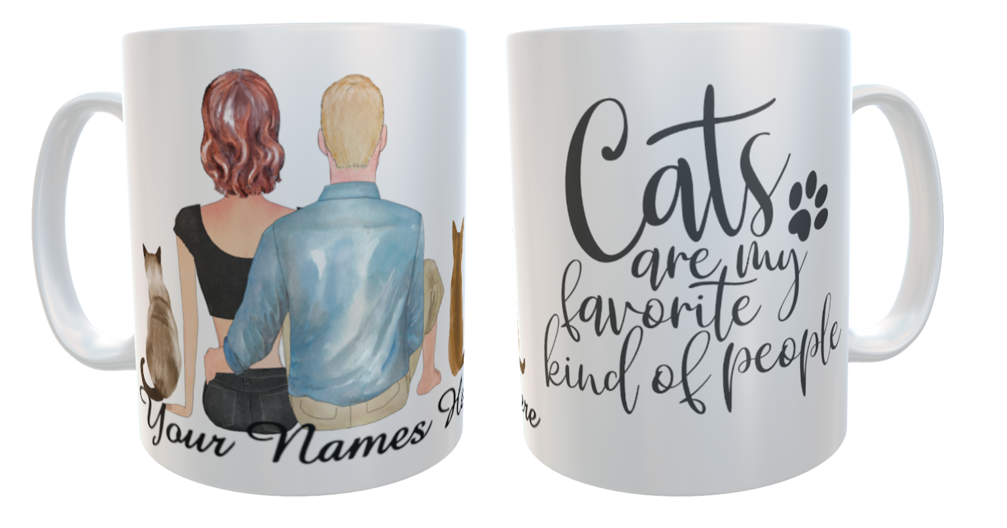 Cat Ceramic Mug, Custom Cat Mug